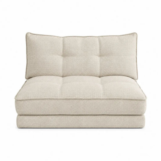 Fauteuil modulable 1 place en polyester écru 110 x 105 x 75 cm